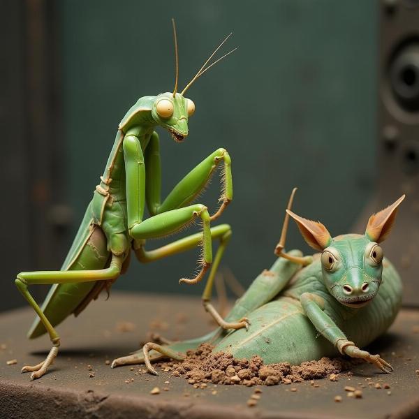 カマキリが攻撃する夢