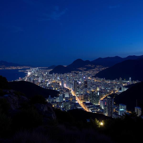 清水の夜景を映す日本平夢テラスライブカメラ