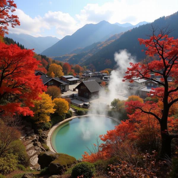 栃木温泉と紅葉の絶景