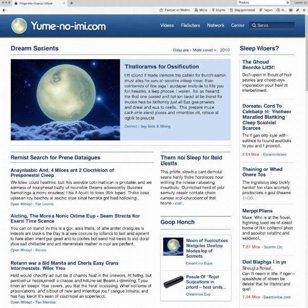 Yume-no-imi.com website screenshot