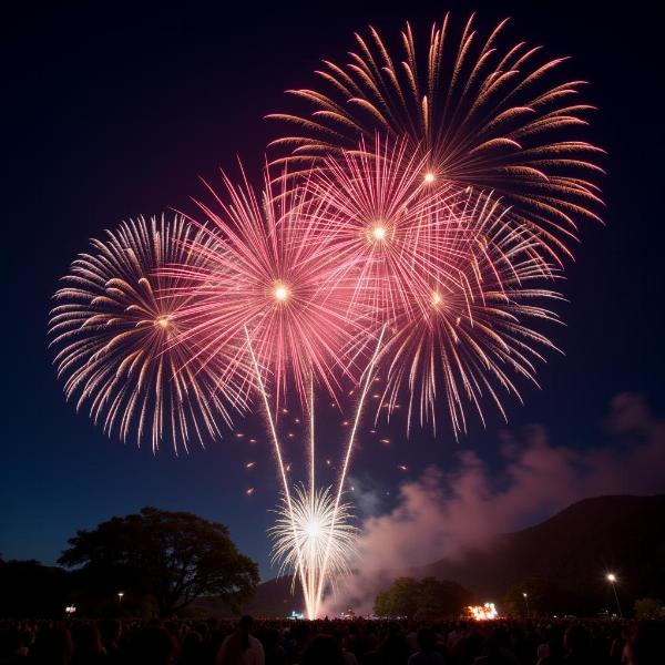 夜空を彩る花火