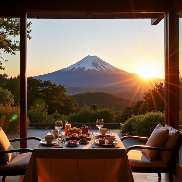 夢の中の富士山：ヴィラリゾートで朝食と共に眺める壮大な景色