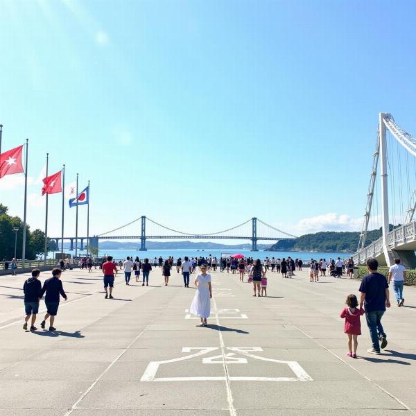 夢の広場お台場　風の広場での風景