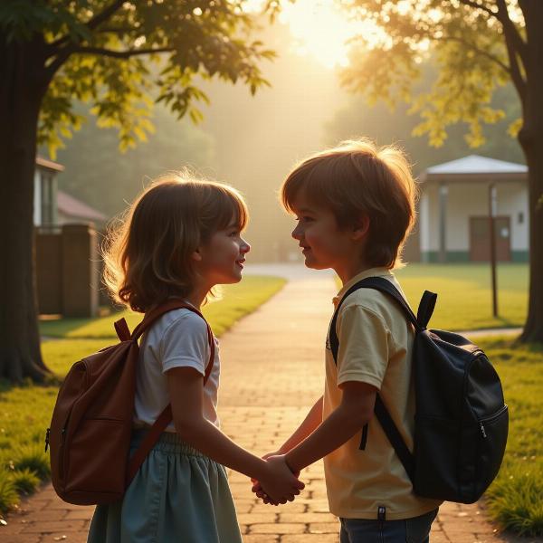 幼馴染と夢で再会する情景