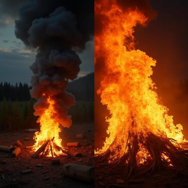 火事の規模と状況：夢の意味