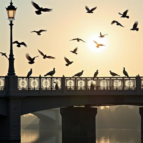 夢の中で鳥が駆ける橋